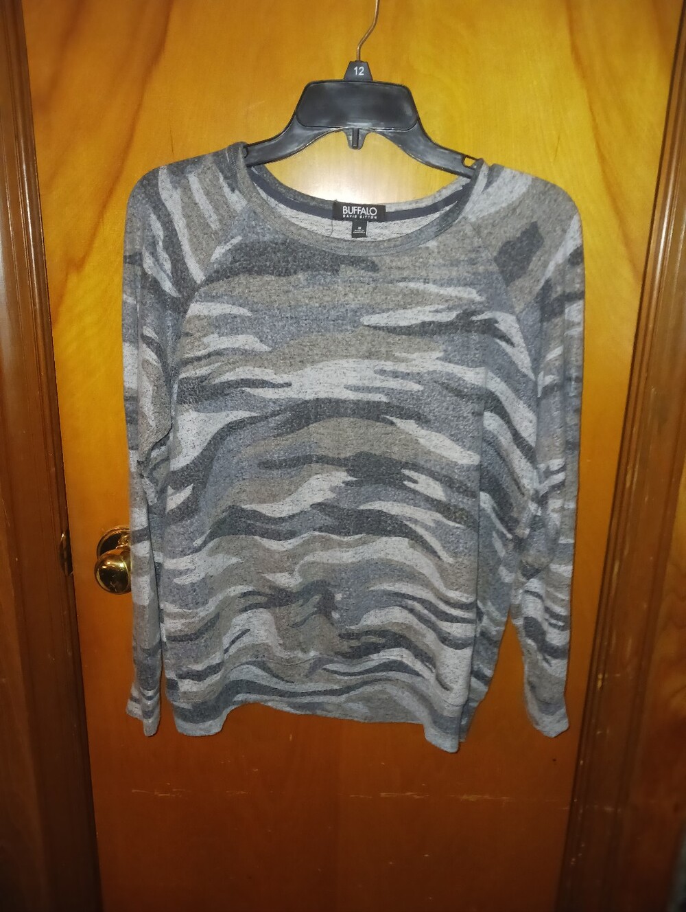 Buffalo David Bitton  Camouflage-Pattern Crewneck Top